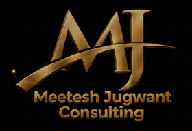 Meetesh Jugwant Consulting animated gold logo reveal